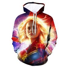 Load image into Gallery viewer, Captain Marvel 3-D Hoodie