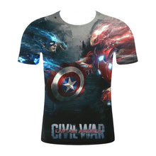 Load image into Gallery viewer, Captain America 3-D T-Shirt