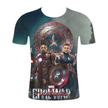 Load image into Gallery viewer, Captain America 3-D T-Shirt