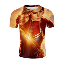 Load image into Gallery viewer, Captain Marvel 3-D T-Shirt