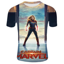 Load image into Gallery viewer, Captain Marvel 3-D T-Shirt