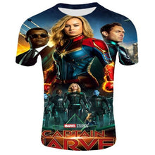 Load image into Gallery viewer, Captain Marvel 3-D T-Shirt